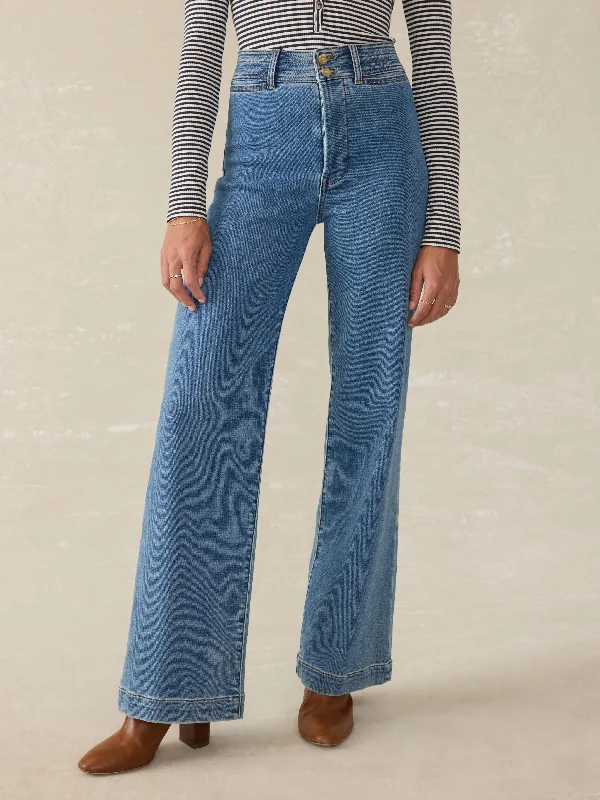 Stretch Terry Harbor Pant - Baylight Wash Modern Bootcut Pants