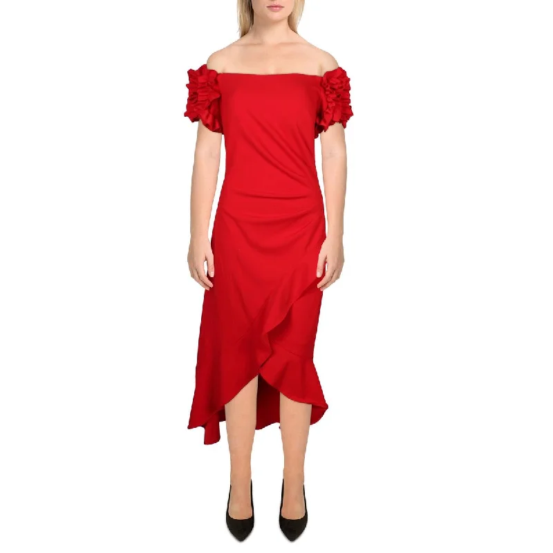 Womens Off-The-Shoulder Hi-Low Cocktail And Party Dress Tunics Recommended stylist