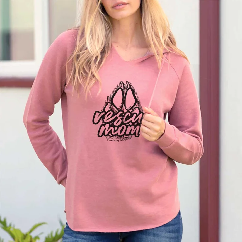 Rescue Mom - Paw Collection - Cali Wave Hooded Sweatshirt Hoodie Jacket Zipper Layering Rescue Mom - Paw Collection - Cali Wave Hooded Sweatshirt Hoodie Jacket Zipper Layering