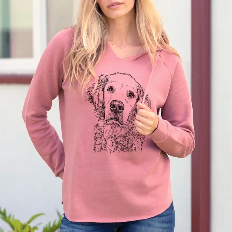 Loganator the Golden Retriever - Cali Wave Hooded Sweatshirt Hoodie with Hem Ribbing Snug Secure Loganator the Golden Retriever - Cali Wave Hooded Sweatshirt Hoodie with Hem Ribbing Snug Secure