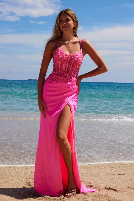 Nox Anabel -H1670 V-Neck Fitted Embellished Sheath Dress Tunics Sophisticated sleek