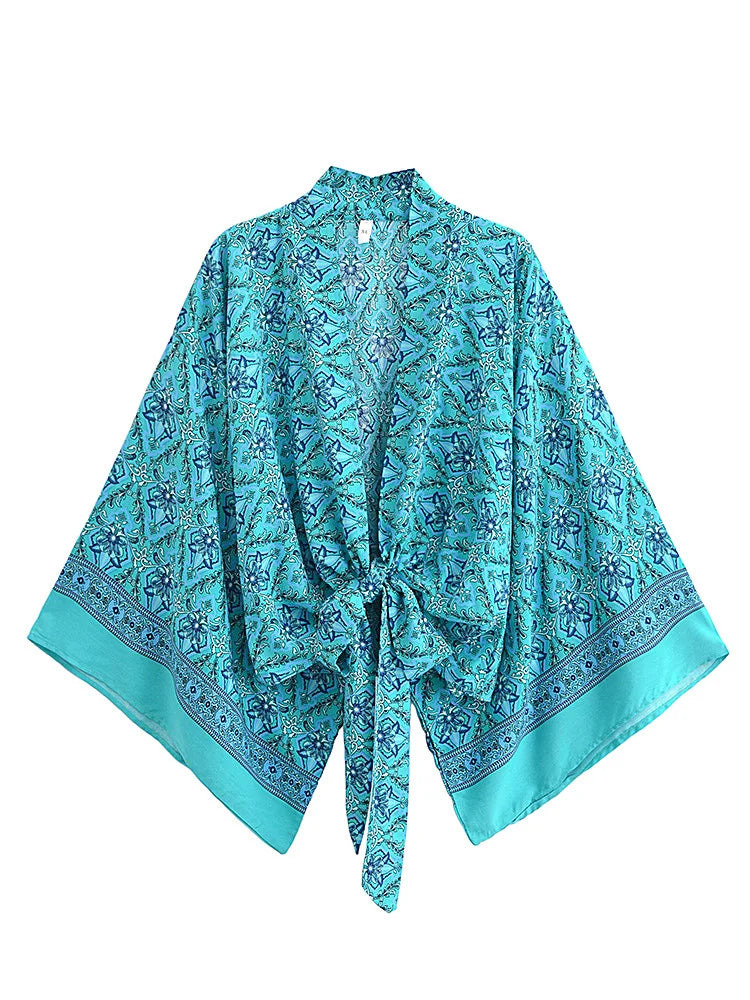Moonstone Meadow Boho Floral Print Crop Top Rayon Velvet Corduroy