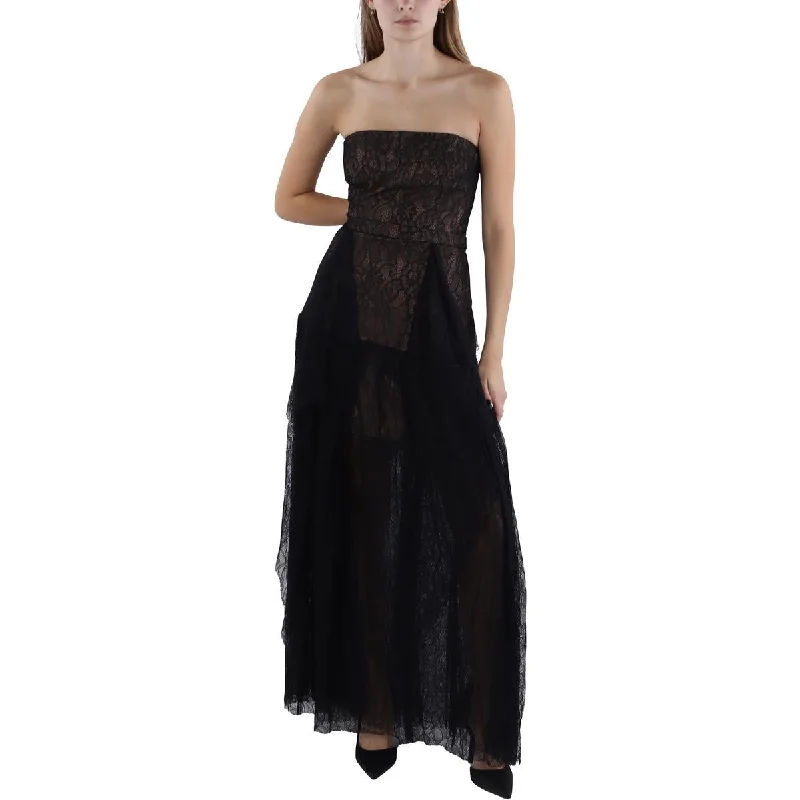 Womens Full Length Lace Cocktail And Party Dress Tunics Chinos classic