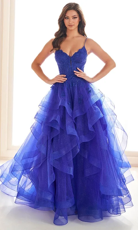 Ellie Wilde EW36203 - Spaghetti Strap Ruffled Prom Dress Tunics Brand named