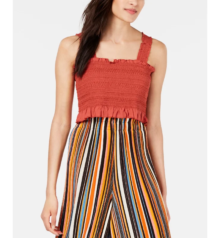 House Of Polly Smocked Crop Top Modern Contemporary Chic