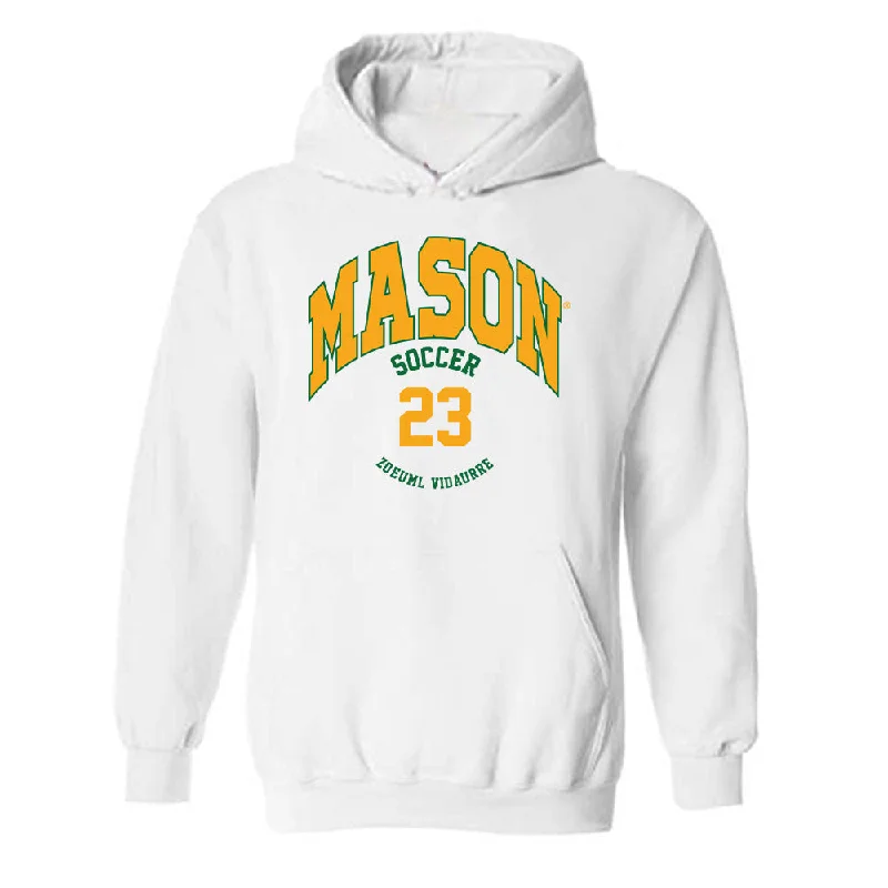 GMU - NCAA Women's Soccer : Zoë Vidaurre - Classic Fashion Shersey Hooded Sweatshirt Hoodie with Snap Buttons Easy Quick