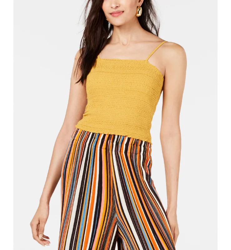 House Of Polly Smocked Crop Top Polka Dot Checkered Tartan