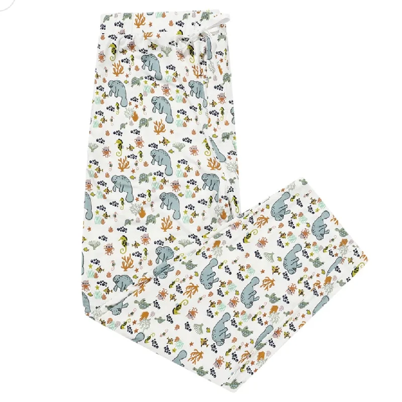 Emerson Manatee Bamboo Pajama Pants, Unisex Trendy Palazzo Pants