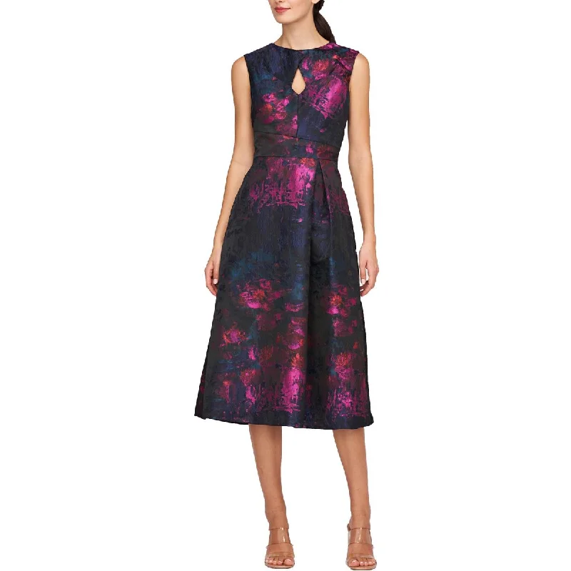 Beckett Womens Sleeveless Midi Cocktail And Party Dress Tunics Sophisticated sleek
