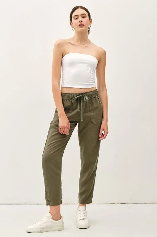 Be Cool The Lara Tencel Ankle Pants High-Waist Jogger Pants