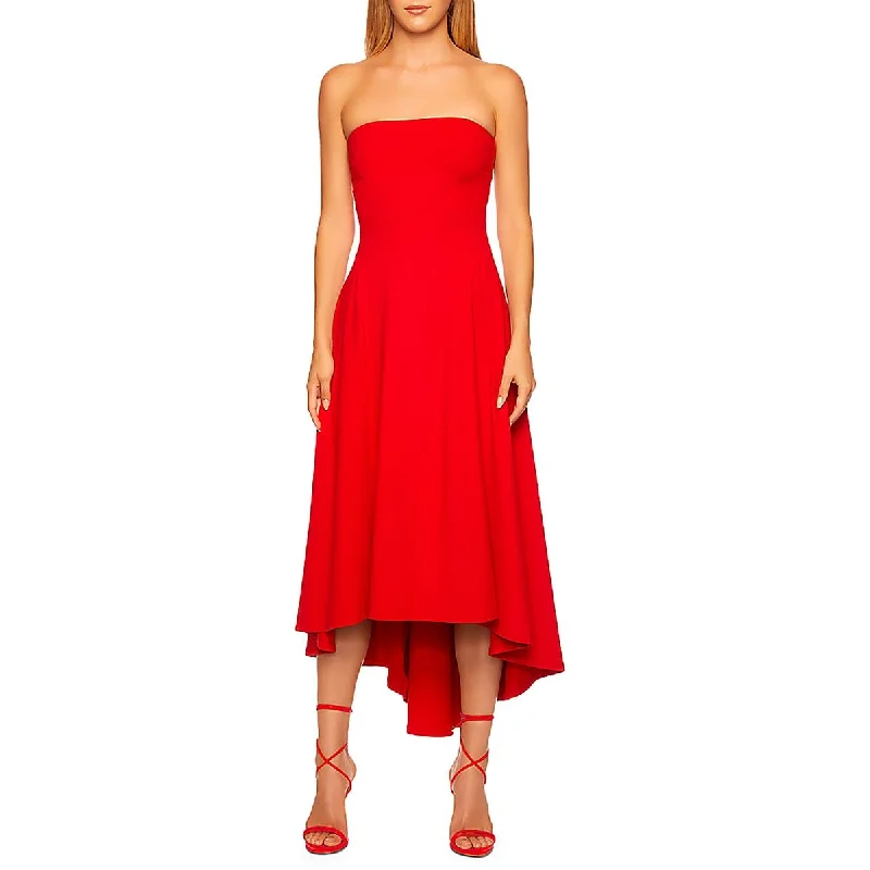 Womens Hi-Low Strapless Cocktail And Party Dress Tunics Hiking breathable