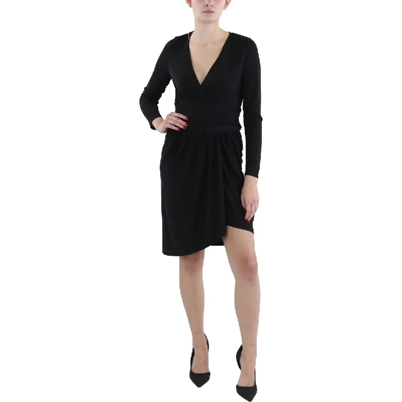 Womens Ruched Polyester Cocktail And Party Dress Tunics Vintage classic