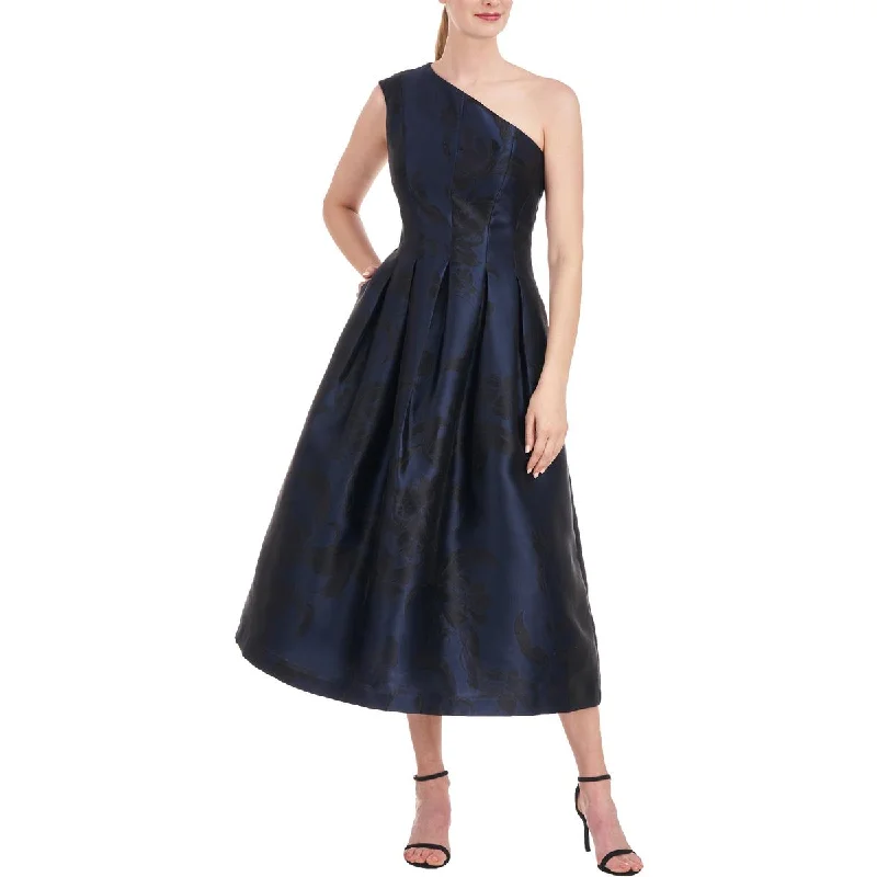 Carlan Womens Metallic Midi Cocktail And Party Dress Tunics Stylish modern