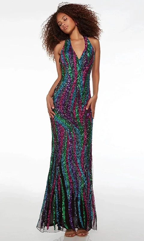Alyce Paris 61584 - Halter Sequin Dress Tunics Party sparkling