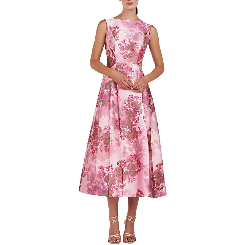 Womens Pleated Midi Cocktail And Party Dress Tunics Cozy comfortable