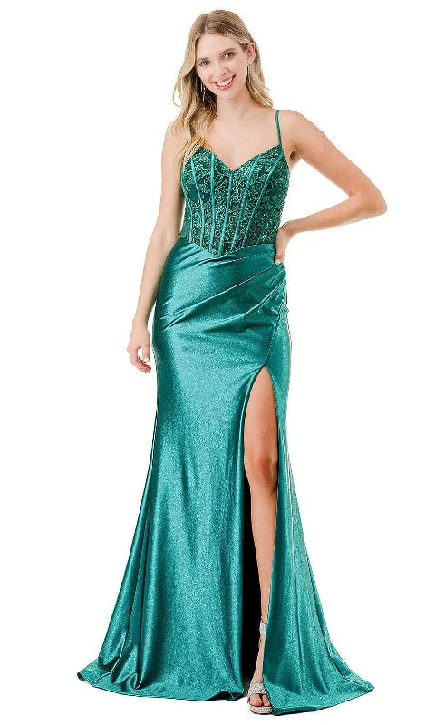 Trevi Collection L2900P - Embroidered Corset Prom Dress Tunics Sale discount