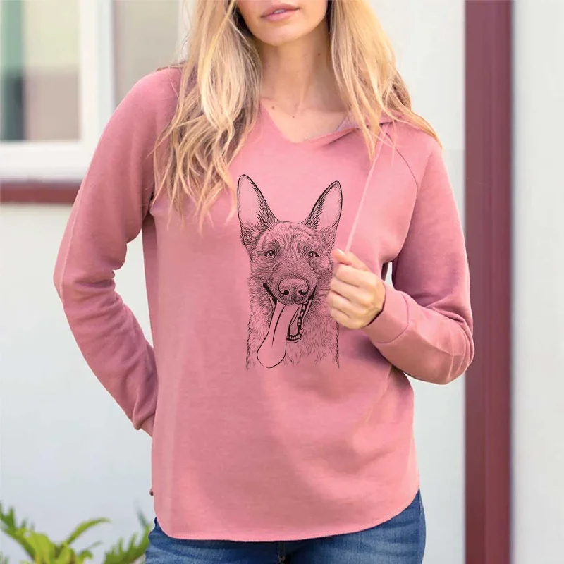 Bessa the Dutch Shepherd - Cali Wave Hooded Sweatshirt Hoodie with Strings Custom Fit Adjustable