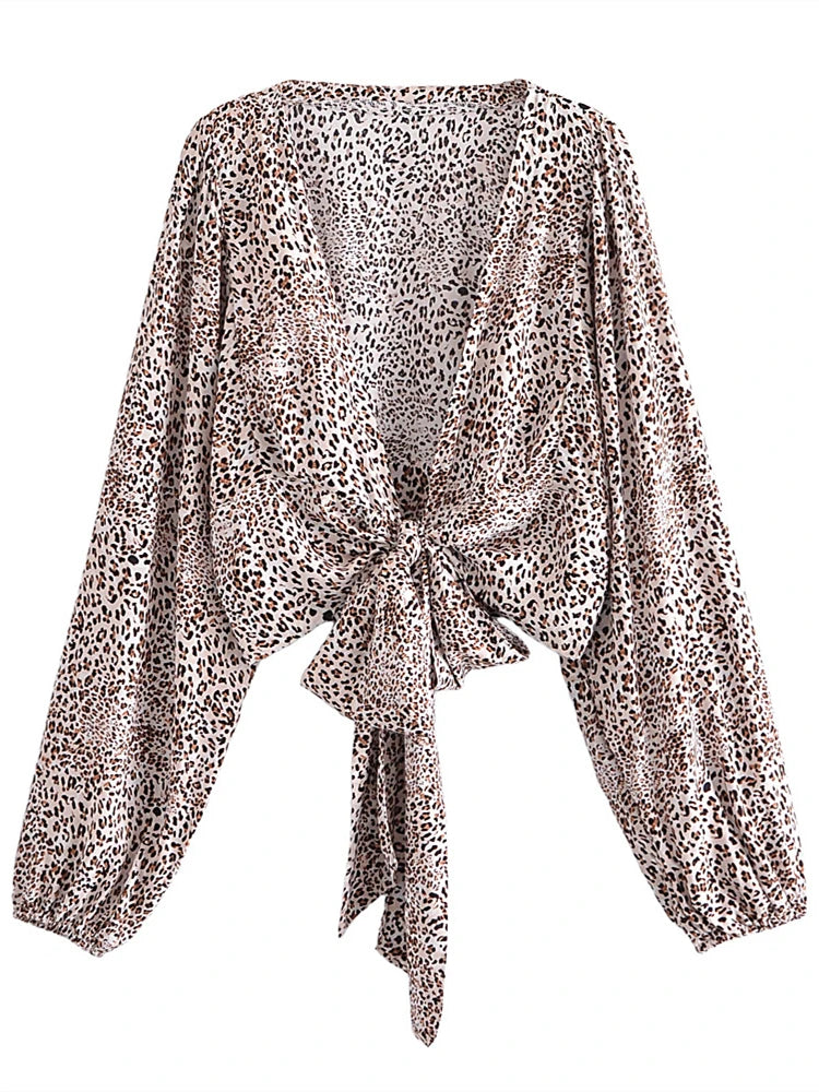 Wild Heart Boho Long Sleeve Crop Top Anti-Pilling Machine Wash Handmade
