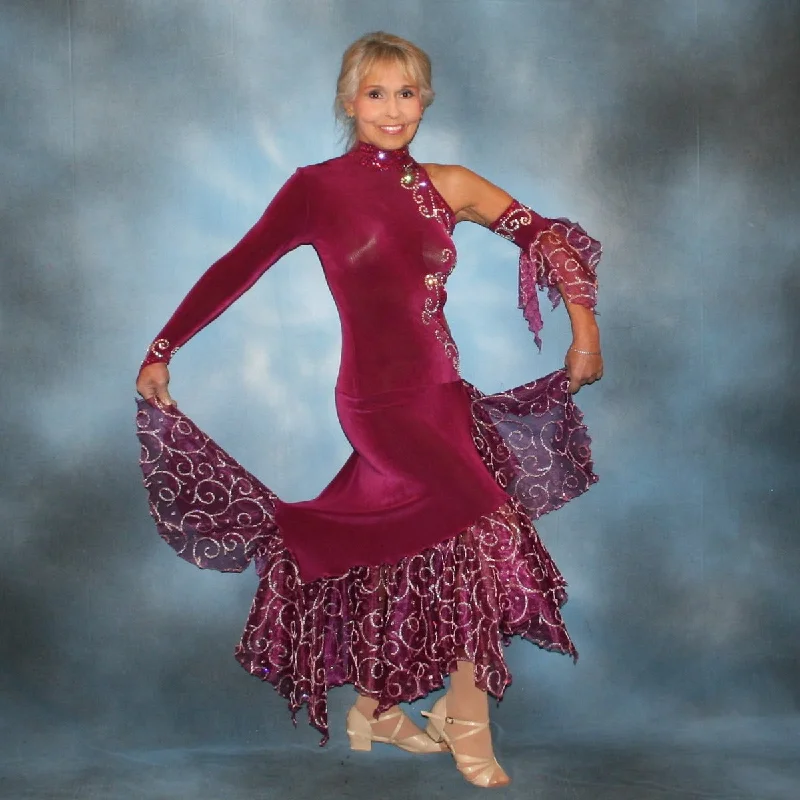 Magenta Tango Dress-Yolanda Tunics Lace romantic