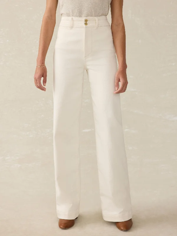 Stretch Terry Harbor Pant - Egret Comfortable Cargo Pants