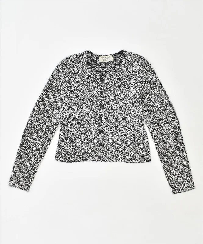 LORSAY Womens Long Sleeve Crop Top UK 10 Small Black Flecked Vintage Crop Top Seamless Stretchy LORSAY Womens Long Sleeve Crop Top UK 10 Small Black Flecked Vintage Crop Top Seamless Stretchy