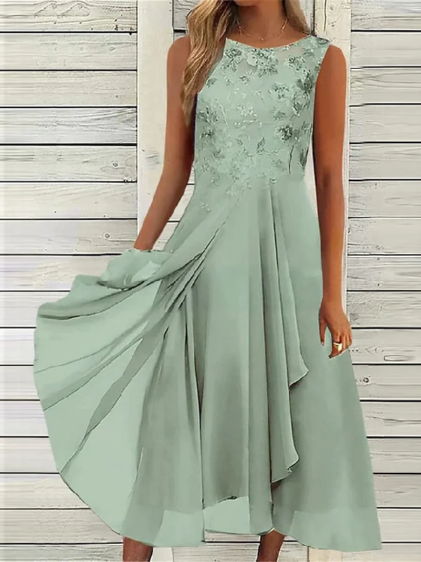 Women's Wedding Guest Dress Party Dress Lace Dress Midi Dress Blue Green Dark Blue Sleeveless Pure Color Lace Summer Spring Fall Crew Neck Fashion Wedding Guest Vacation Summer Dress Loose Fit S Tunics Trendy modern Women's Wedding Guest Dress Party Dress Lace Dress Midi Dress Blue Green Dark Blue Sleeveless Pure Color Lace Summer Spring Fall Crew Neck Fashion Wedding Guest Vacation Summer Dress Loose Fit S Tunics Trendy modern