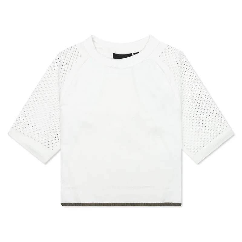 Adidas x IVY PARK Seamless Crop Top - Off White Mesh Fabric Canvas Fabric Denim Fabric