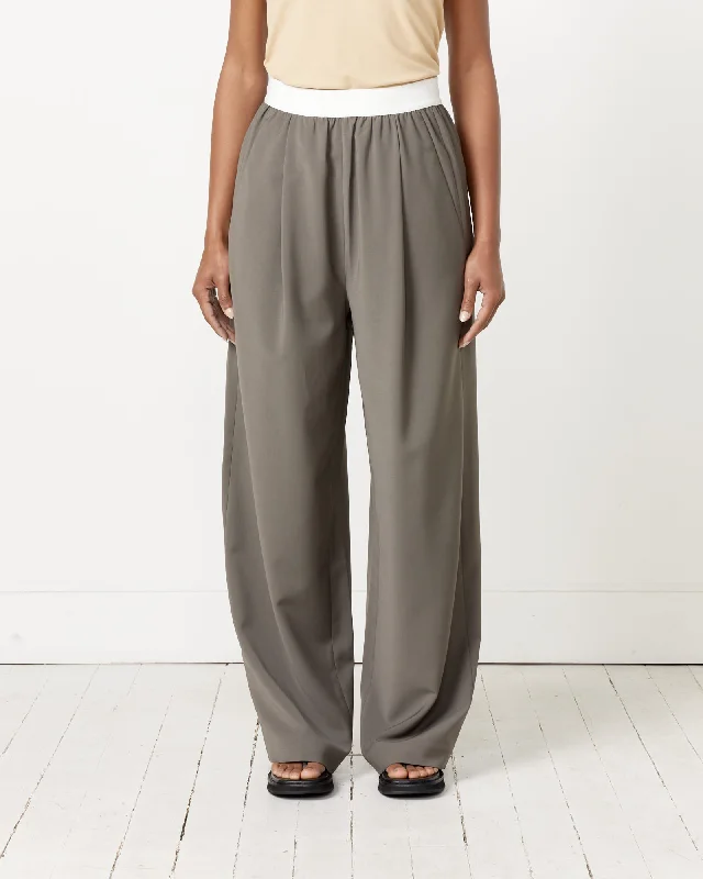 Tropical Wool Pant in Dark Stone Soft Cotton Pants
