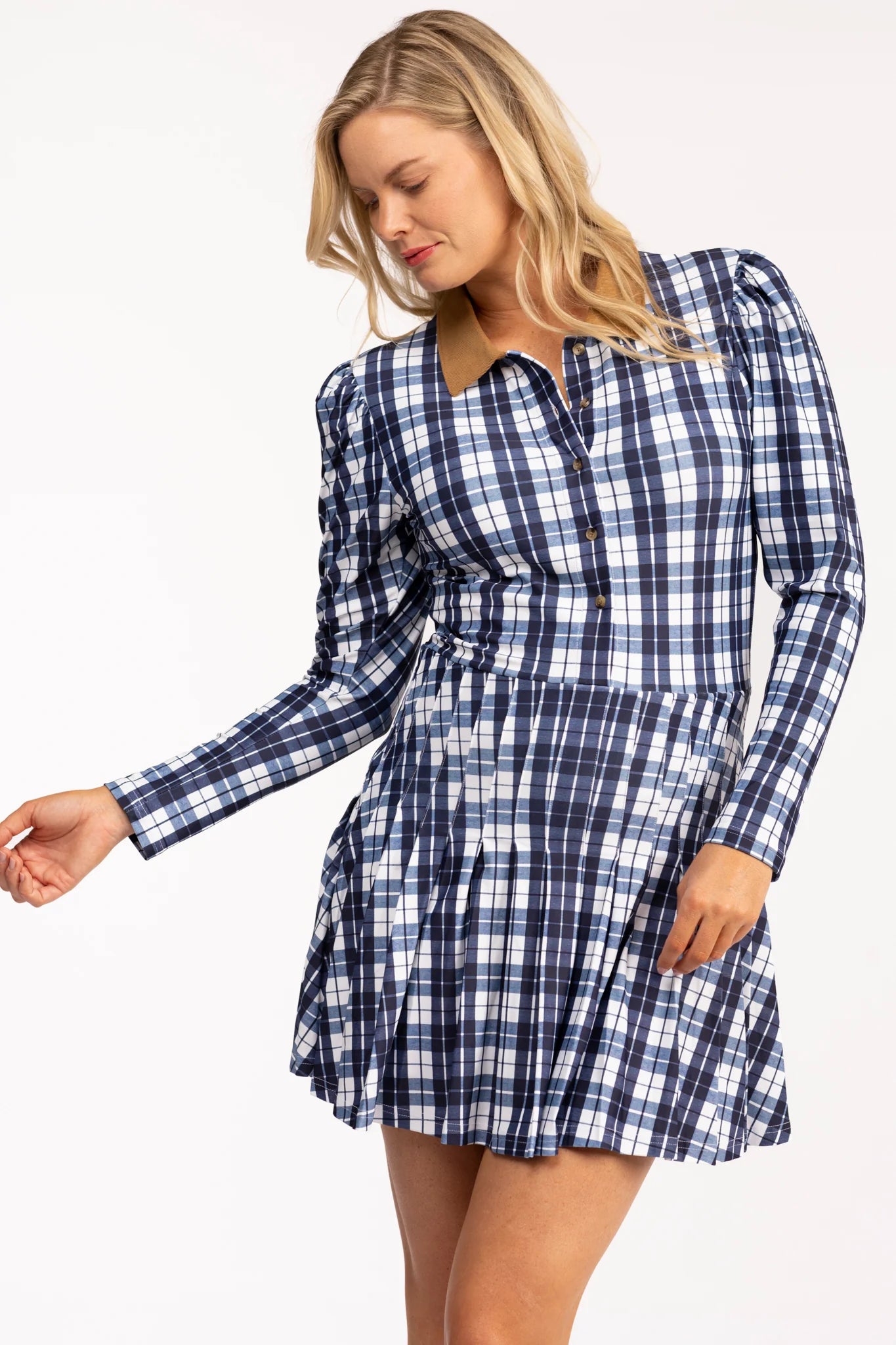 Smith & Quinn The Edith Dress Mariners Plaid Tunics Bridal satin