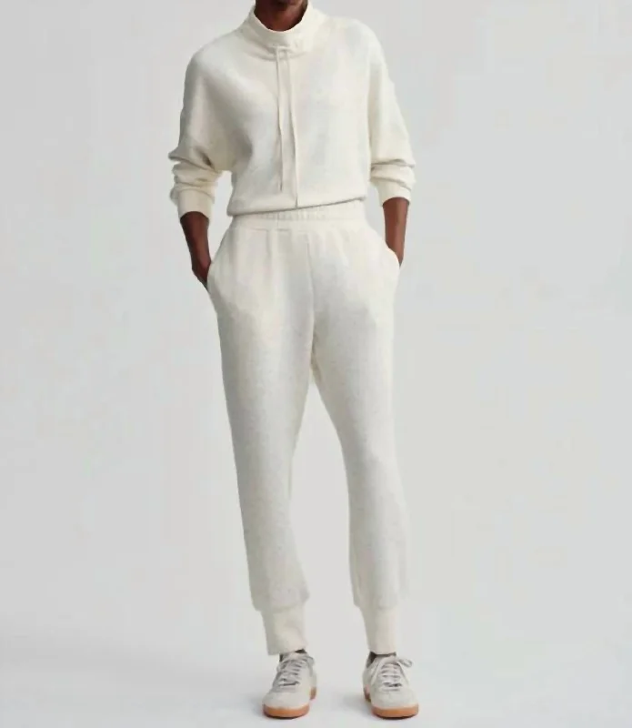 The Slim Cuff Pant 25 In Ivory Marl Fleck Fashionable Button-Up Pants