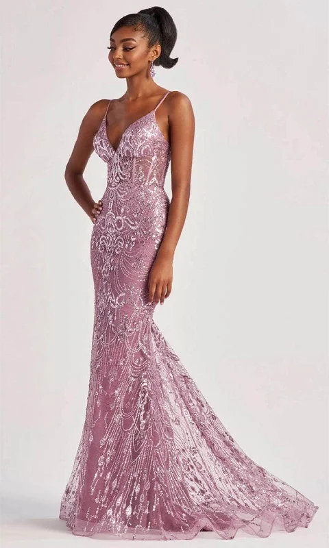 Colette By Daphne CL8630 - Glitter Mermaid Prom Dress Tunics Exclusive limited