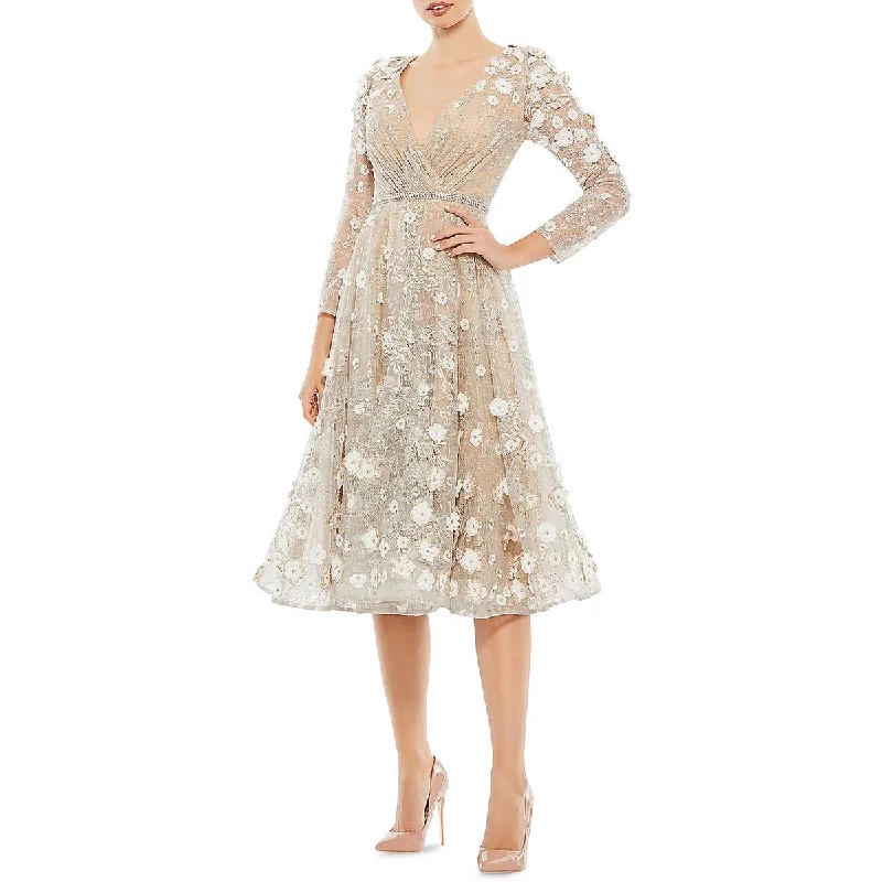 Womens Lace Embellished Cocktail And Party Dress Tunics Velvet soft