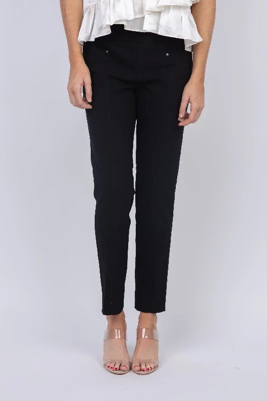 Elliott Lauren Pant in Black Fashionable Button-Up Pants