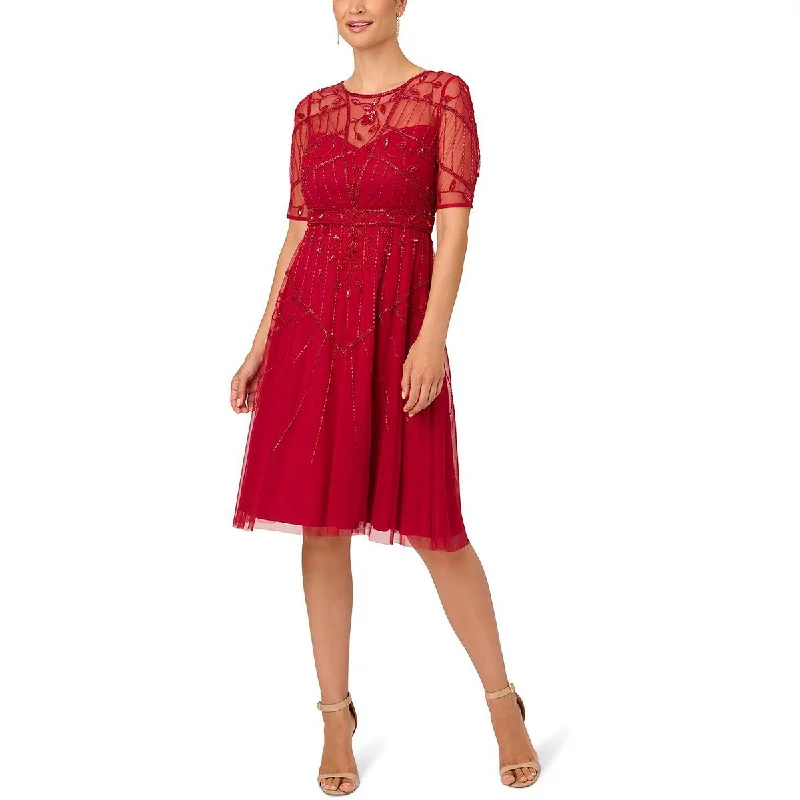 Womens Embellished Knee-Length Cocktail And Party Dress Tunics Business professional