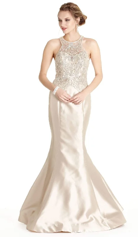 Trevi Collection L1833 - Halter Embellished Prom Dress Tunics Essential wardrobe