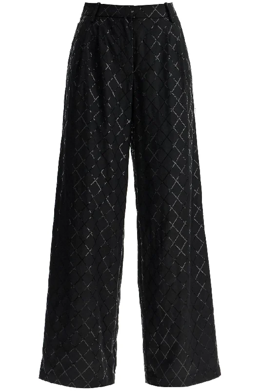 Rotate Women's Wide Pants With Sequins. Trendy Work Pants