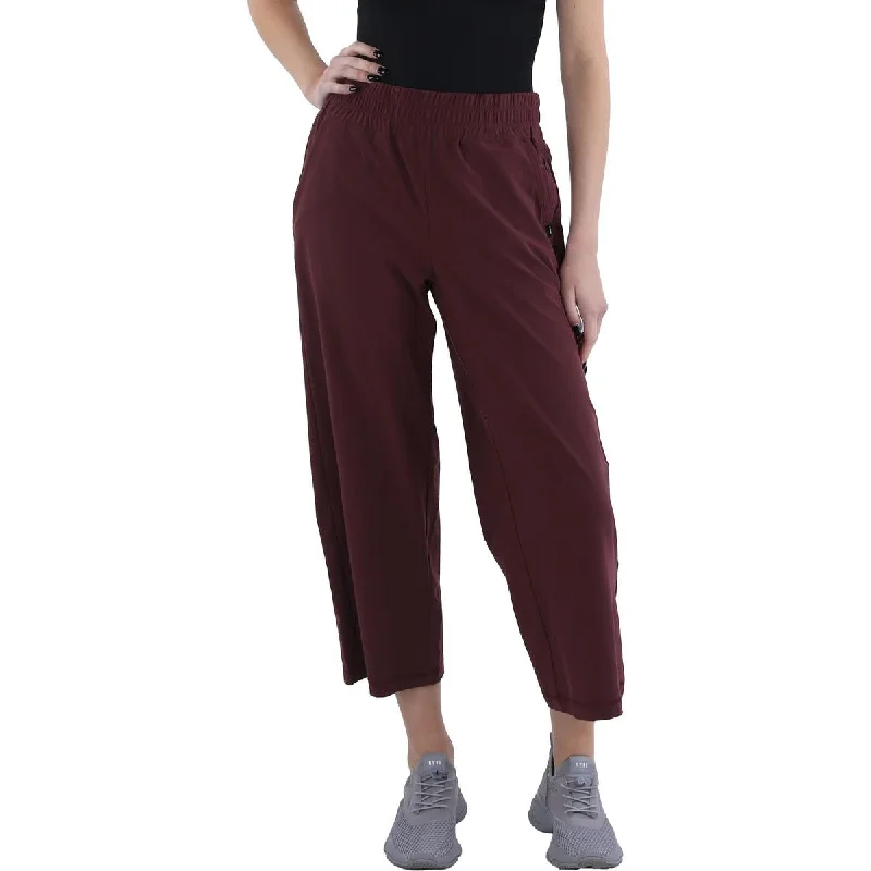 Womens High Rise Comfort Capri Pants Casual Wide Pants
