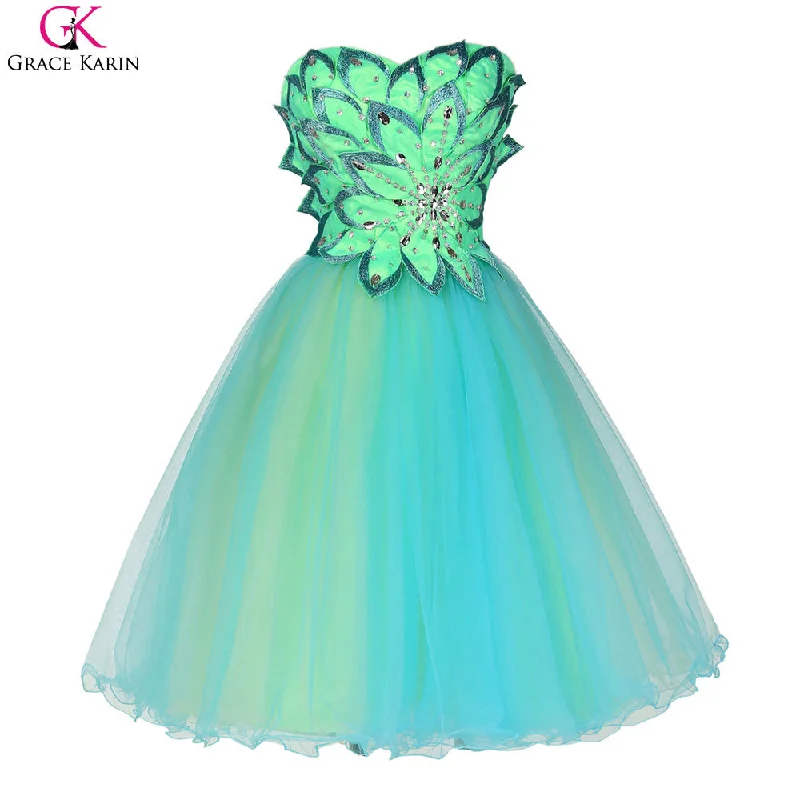Grace Karin Cocktail Dresses 2017 Sweetheart Backless Prom Dress Party Dress Knee Length Turquoise Robe De Cocktail Gowns Tunics Yoga stretchy Grace Karin Cocktail Dresses 2017 Sweetheart Backless Prom Dress Party Dress Knee Length Turquoise Robe De Cocktail Gowns Tunics Yoga stretchy