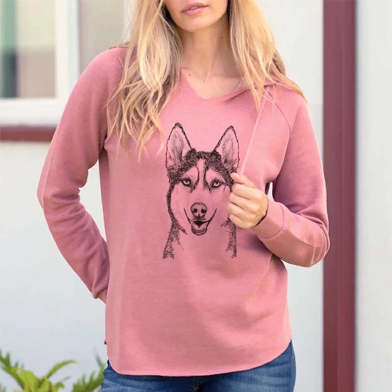 Kira the Siberian Husky - Cali Wave Hooded Sweatshirt Hoodie Jacket Zipper Layering