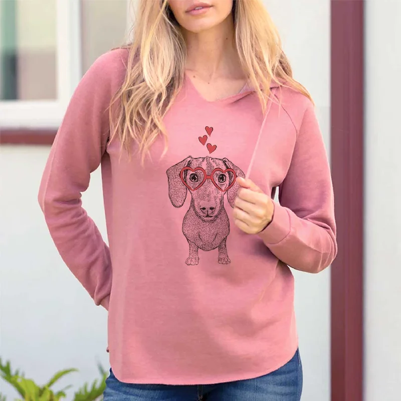 Valentine Ernie the Mini Dachshund - Cali Wave Hooded Sweatshirt Hoodie Sweatshirt Pullover Valentine Ernie the Mini Dachshund - Cali Wave Hooded Sweatshirt Hoodie Sweatshirt Pullover