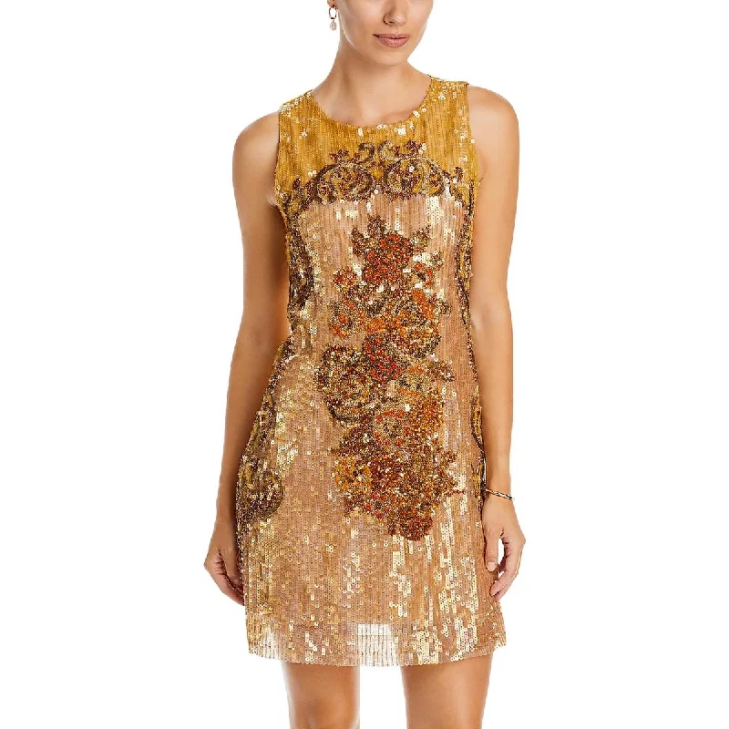 Amy Womens Sequined Mini Cocktail And Party Dress Tunics Top rated
