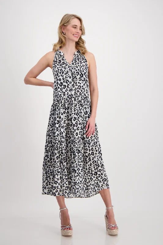 Monari - Maxileo Print Dress Bodycon Club Sequined