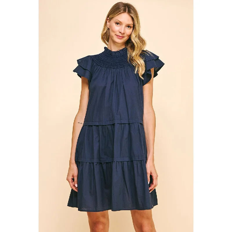 Mariana Scrunch Neck Mini PINCH Dress Tunics Business professional