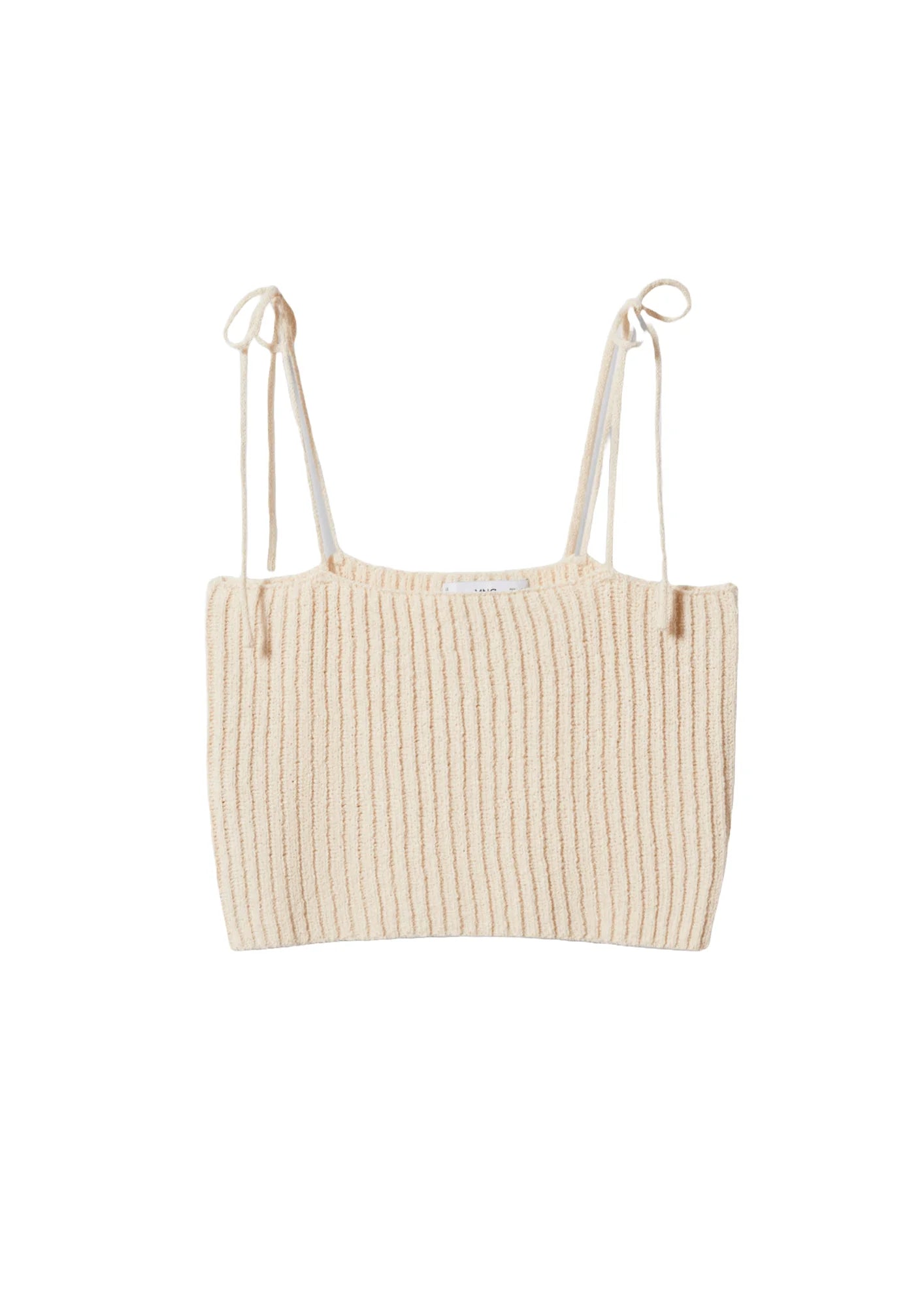 BEIGE CROP TOP Houndstooth Herringbone Solid