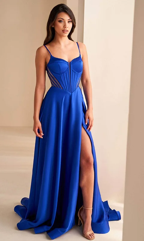 Ellie Wilde EW36227 - Plunging Neck A-Line Prom Dress Square Neckline Feminine