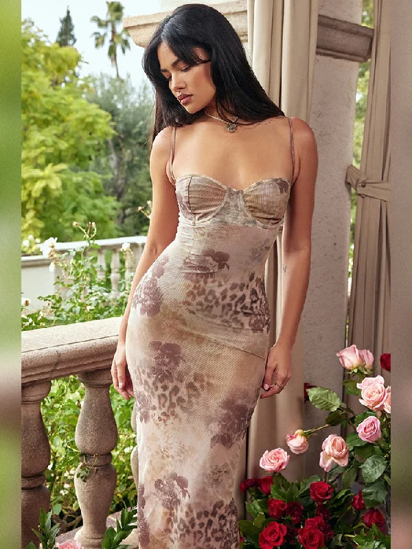 Summer Spaghetti Strap Leopard Printing Dress Elegant Vintage Bodycon Mesh Birthday Wedding Guest Party Dress long Tunics Short Trendy Summer Spaghetti Strap Leopard Printing Dress Elegant Vintage Bodycon Mesh Birthday Wedding Guest Party Dress long Tunics Short Trendy