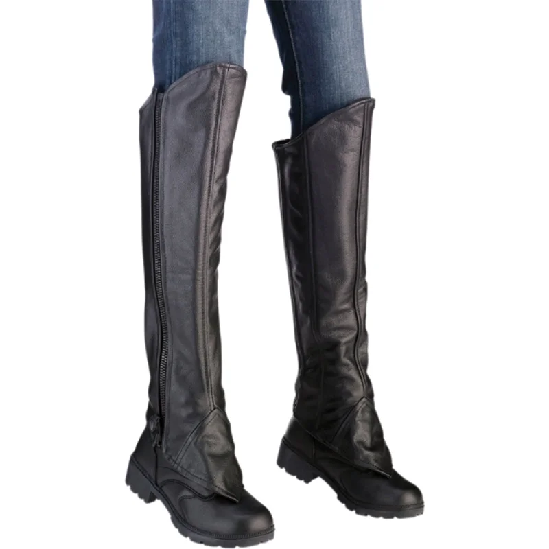 Z1R Half Chaps Women's Cruiser Pants Wide-Legged Palazzos