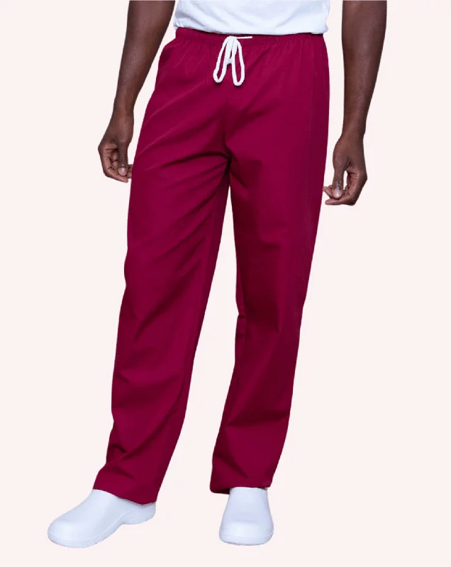 Aria Unisex Lightweight Scrub Trousers - Burgundy Trousers luxurious high-end