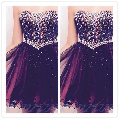 Sexy Sparkly Tulle Short Homecoming Gown Prom Dress