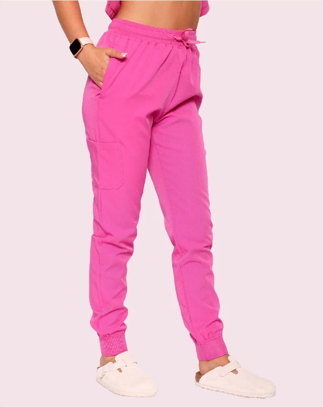 Purity Scrub Trousers - Hot PInk Trousers Occasion Special